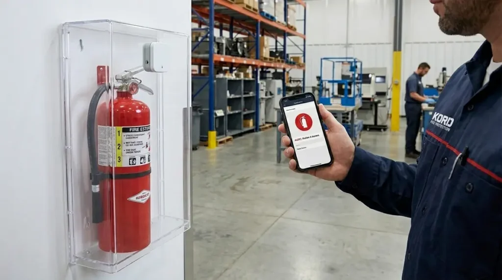 smart fire extinguisher alerts