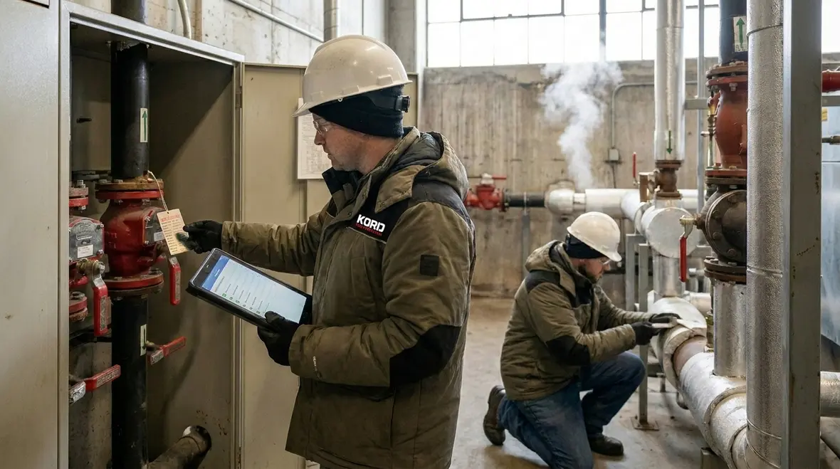 Commercial fire sprinkler piping protected against freezing conditions