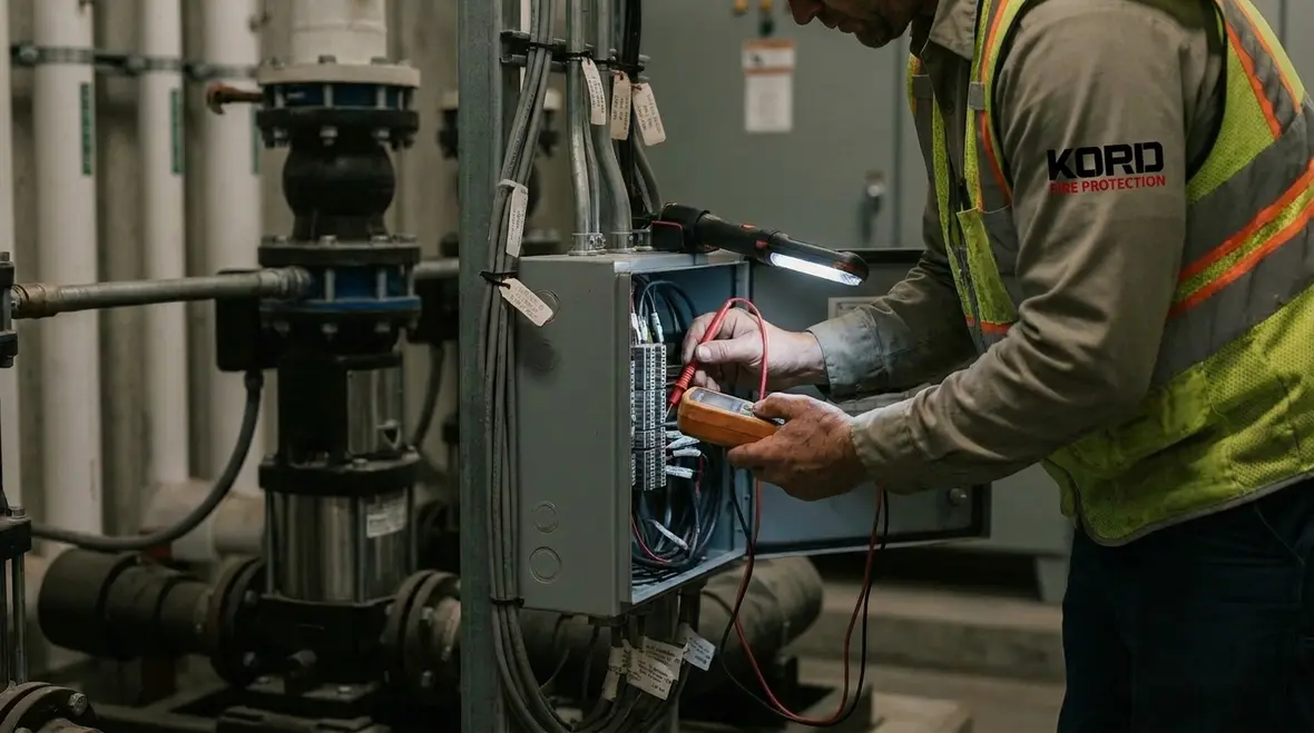 Standpipe control cabinet with monitored electrical circuits and current trend diagnostics