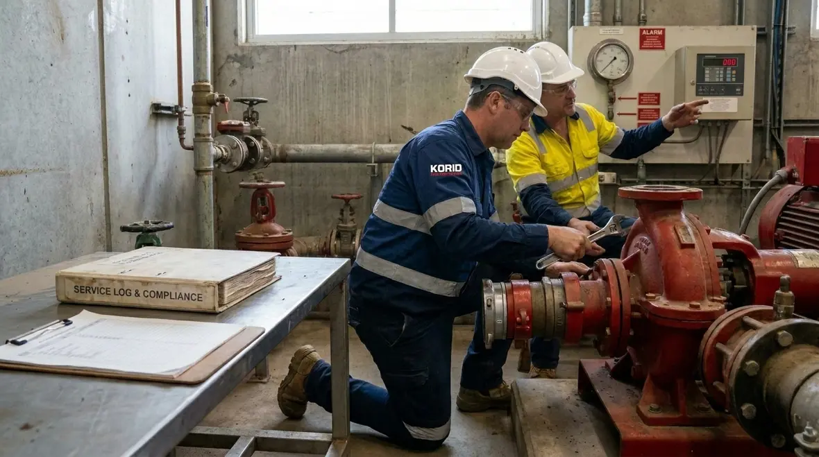 Fire pump controller and commissioning checks during design review