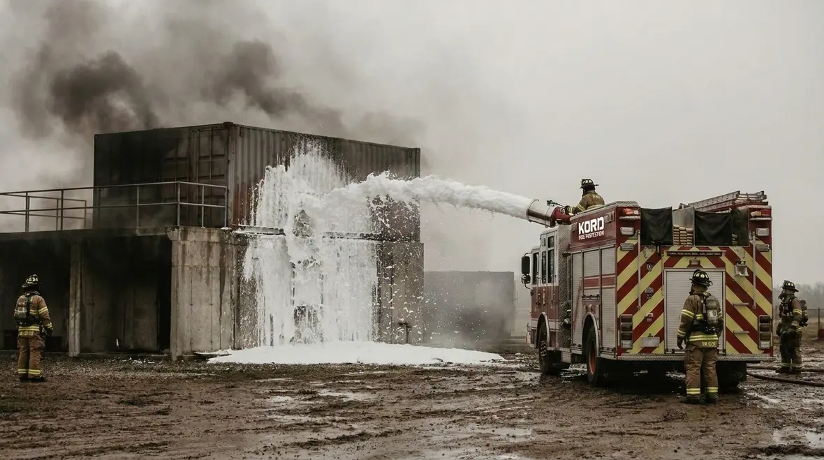 CAFS fire apparatus foam discharge performance and testing