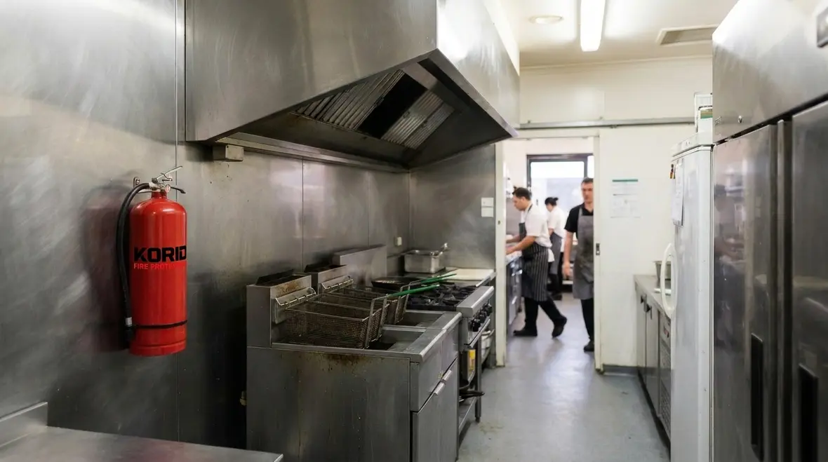 Portable extinguisher placement in warehouse and retail environment