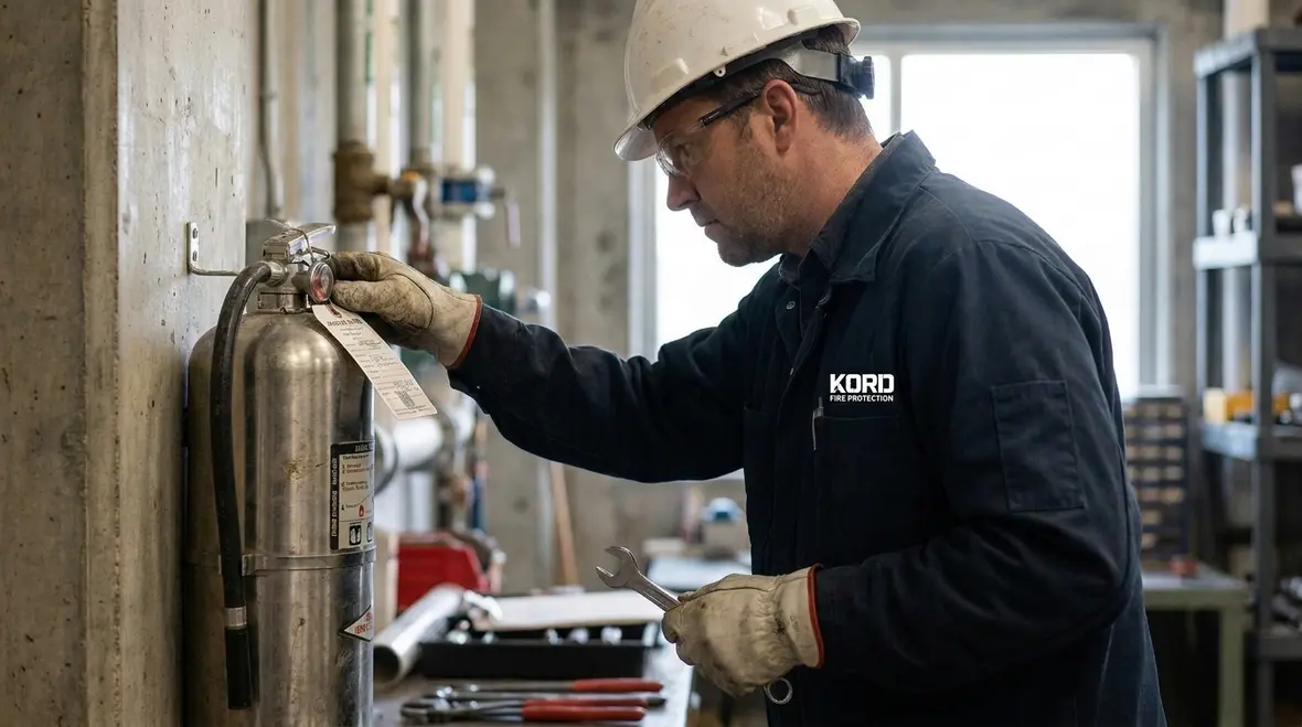 Fire extinguisher maintenance inspection and service