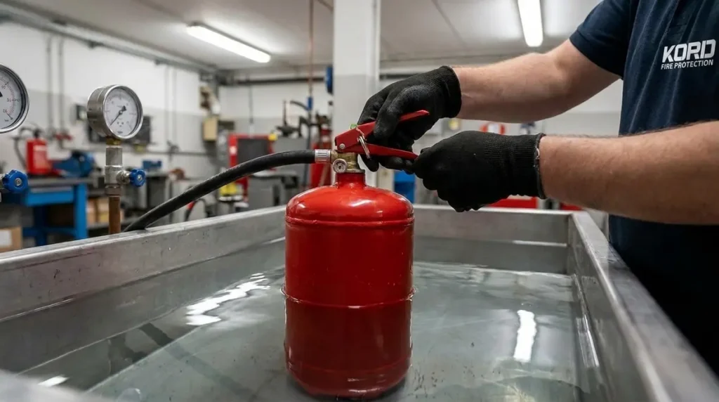 NFPA 10 hydrostatic testing requirements