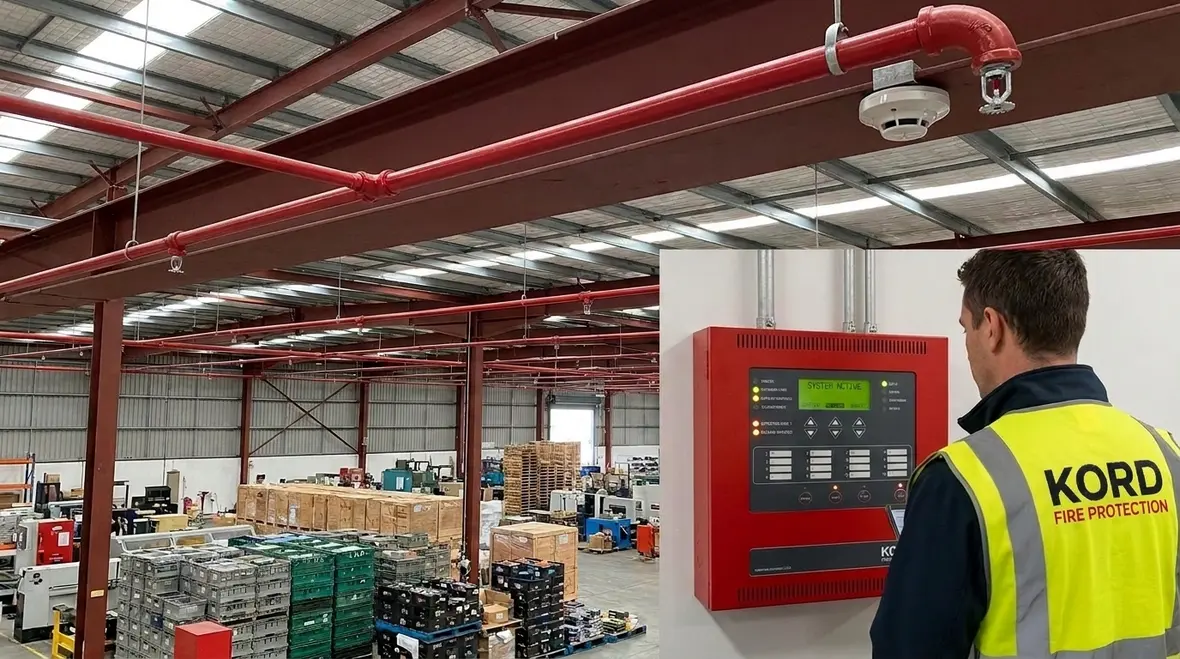NFPA 15 automatic detection water spray activation at an industrial facility