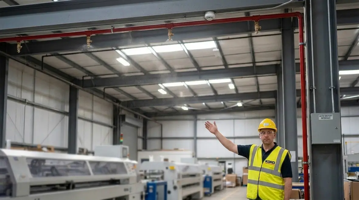 Industrial facility combined water spray protection layout