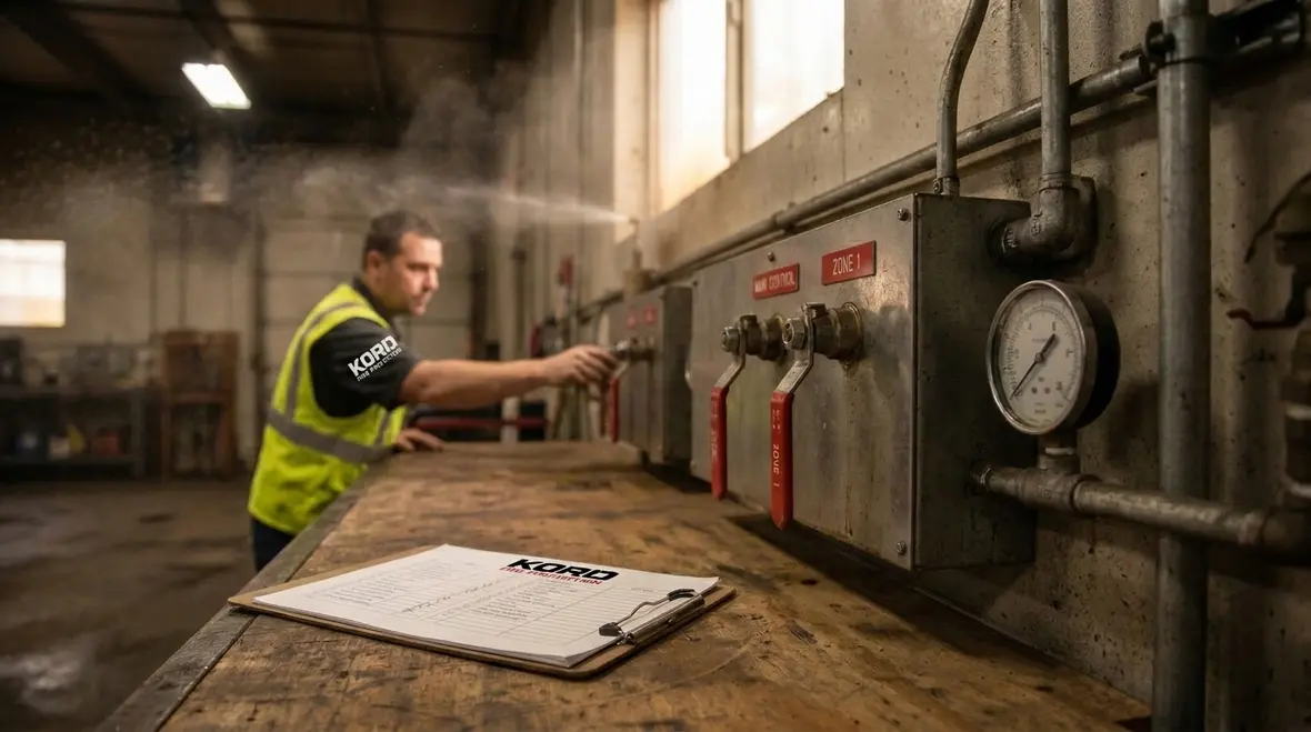 Inspection and maintenance of water spray control valves