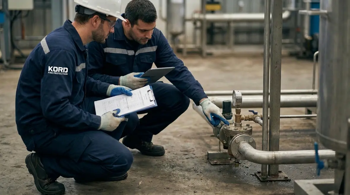 Commercial and industrial water spray fire protection application