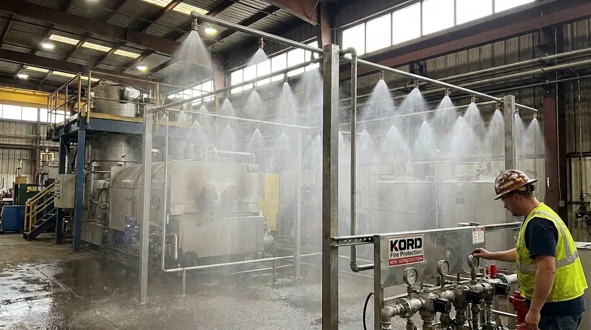 NFPA 15 design objectives water spray systems