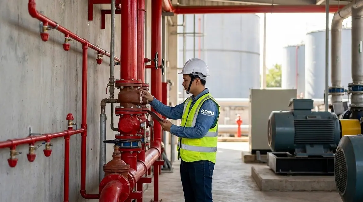 NFPA 15 inspection testing and maintenance water spray system
