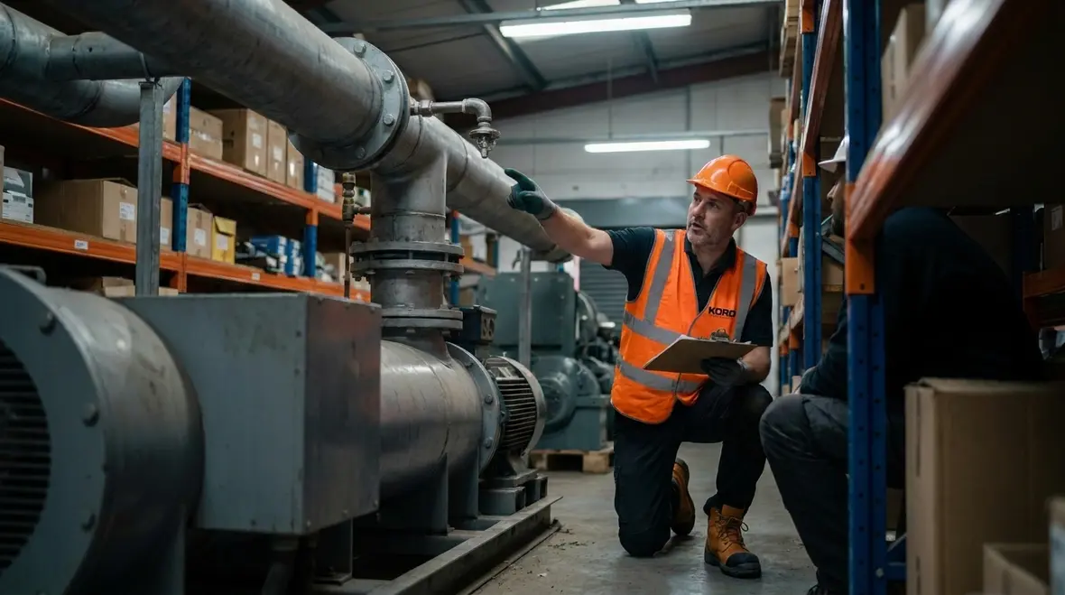 Water spray nozzle installation on industrial pipework for NFPA 15 coverage