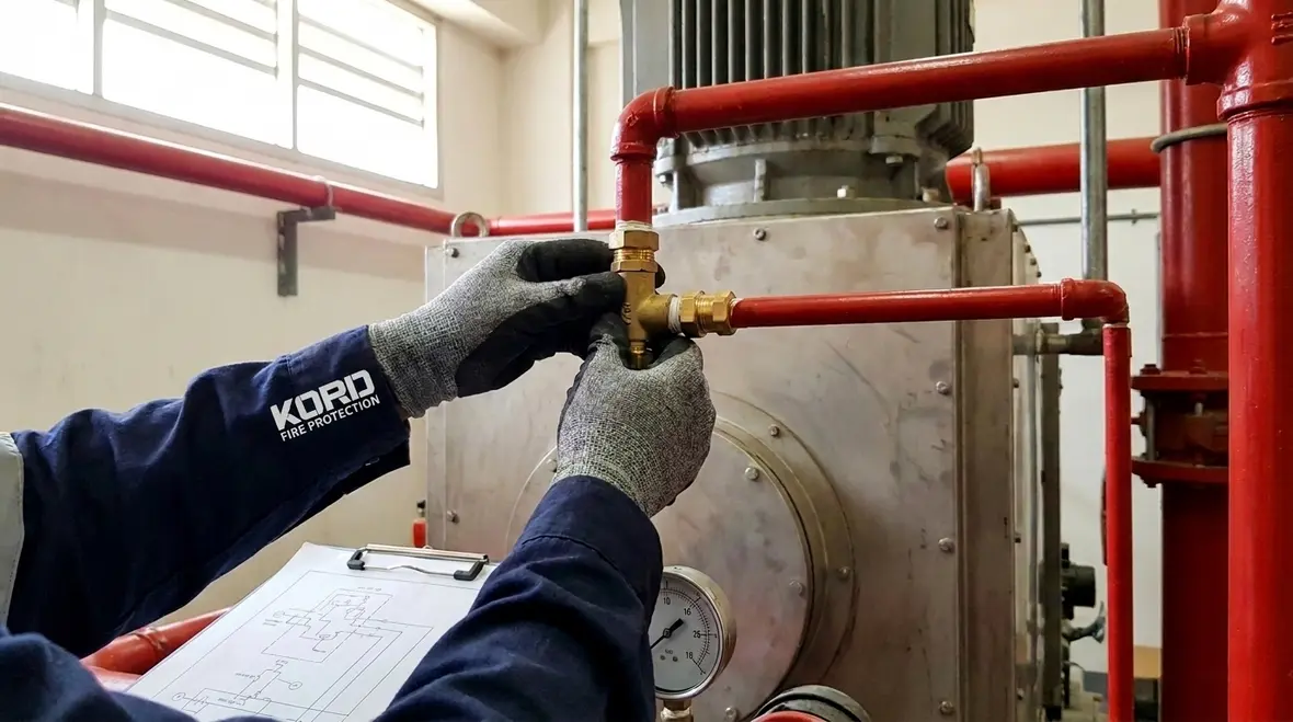 NFPA 15 water spray nozzle installation protecting industrial hazard area