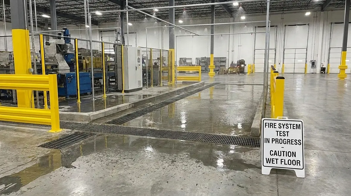 NFPA 15 runoff control water spray drainage hero image