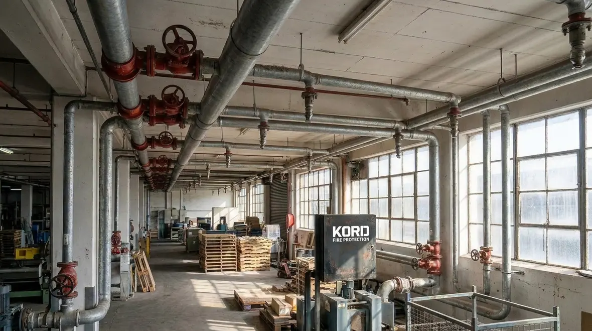 Industrial fire protection piping valves and nozzles under NFPA 15