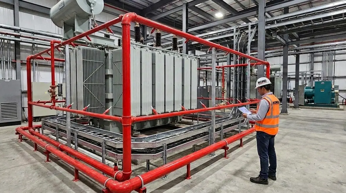 NFPA 15 system design for water spray fire protection