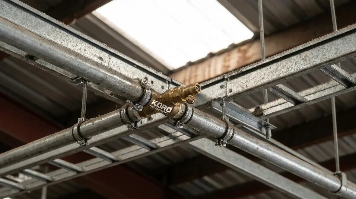Water spray nozzles installed for NFPA 15 hazard protection