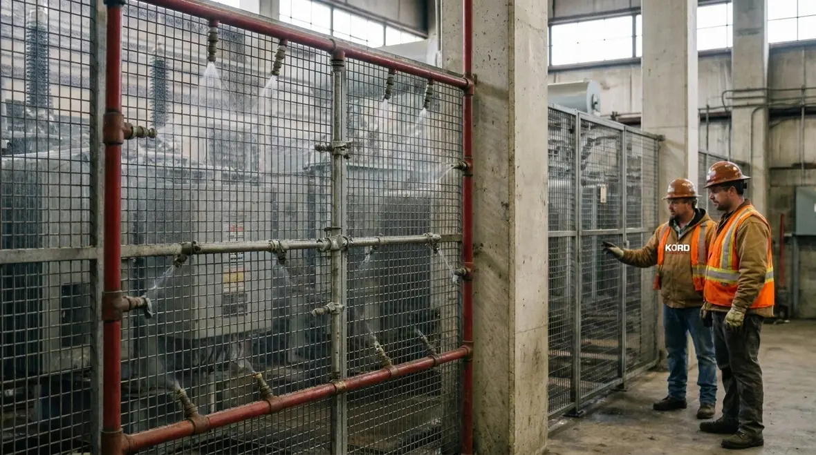 Industrial facility water spray nozzles and targeted hazard protection under NFPA 15