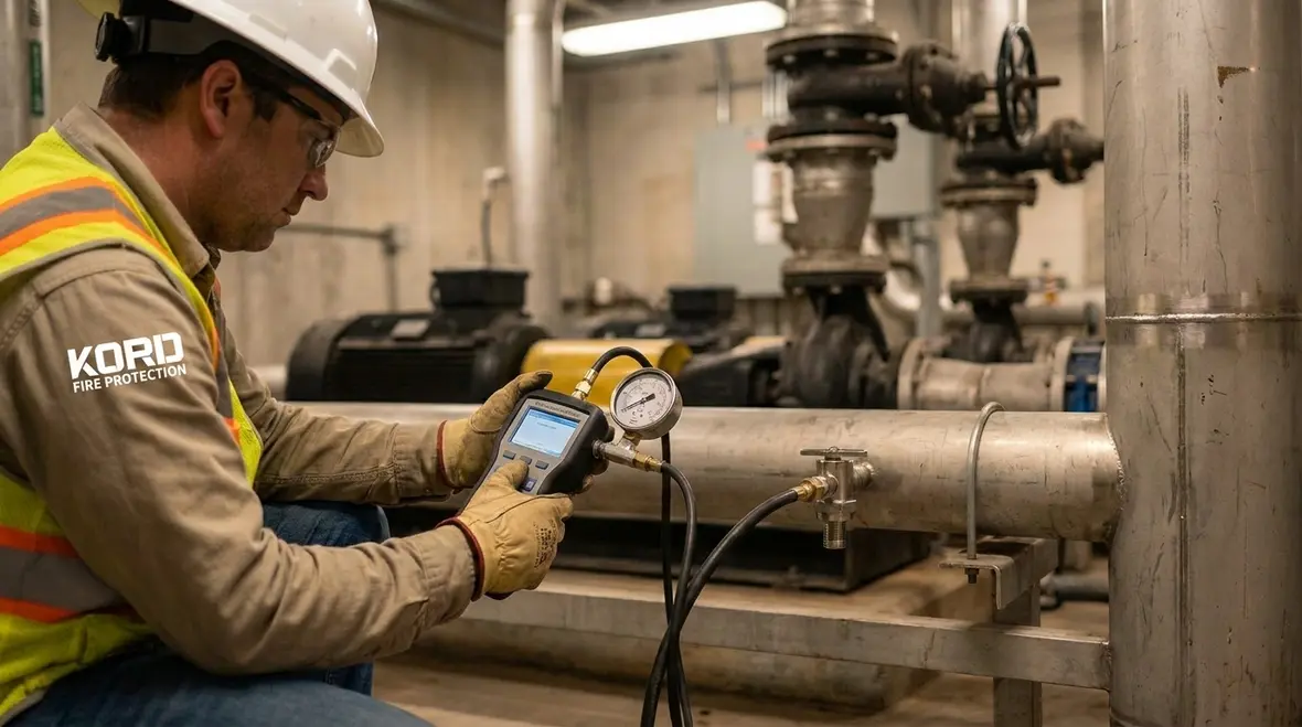 Testing and verifying NFPA 15 water spray system volume and pressure performance