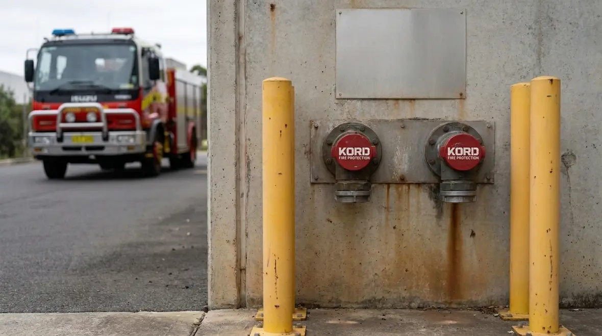 Foam water system fire department connection design at an industrial facility