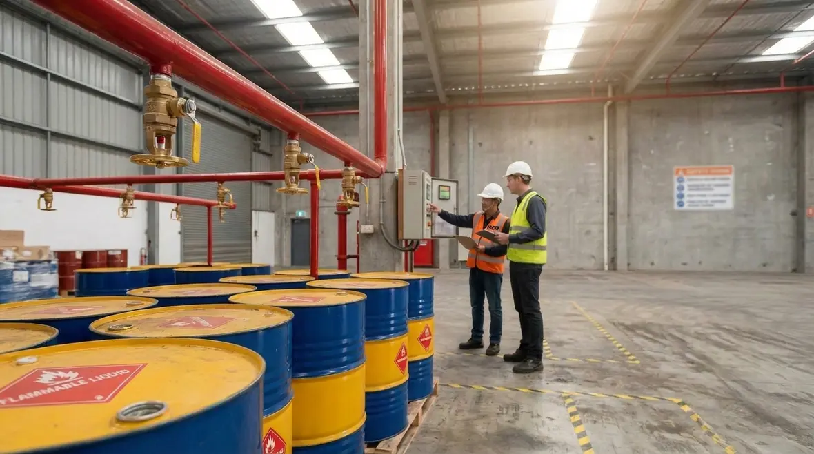 Inspection and compliance review of foam water sprinkler system materials