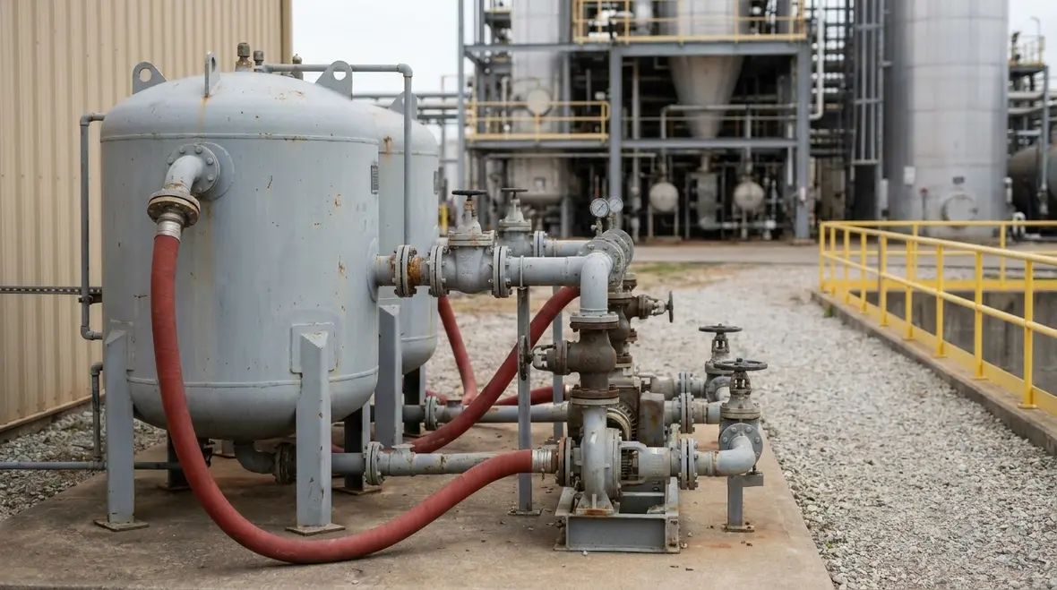 Inspection access and design details for fire suppression foam storage tank