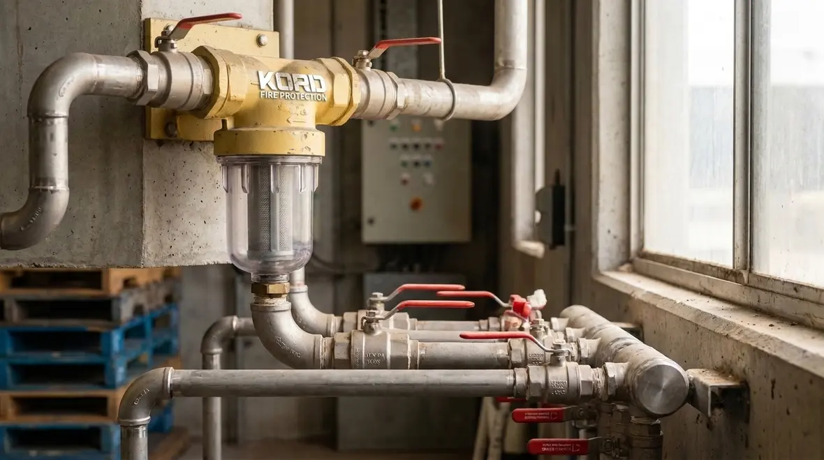 Inspection access for foam concentrate strainer maintenance