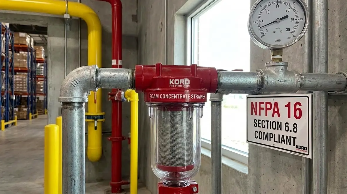 NFPA 16 foam strainers for foam concentrate systems
