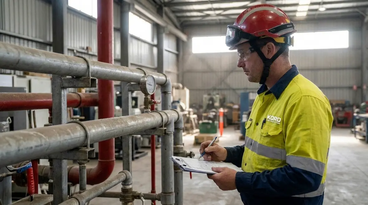 Foam water sprinkler system hydrostatic pressure testing setup