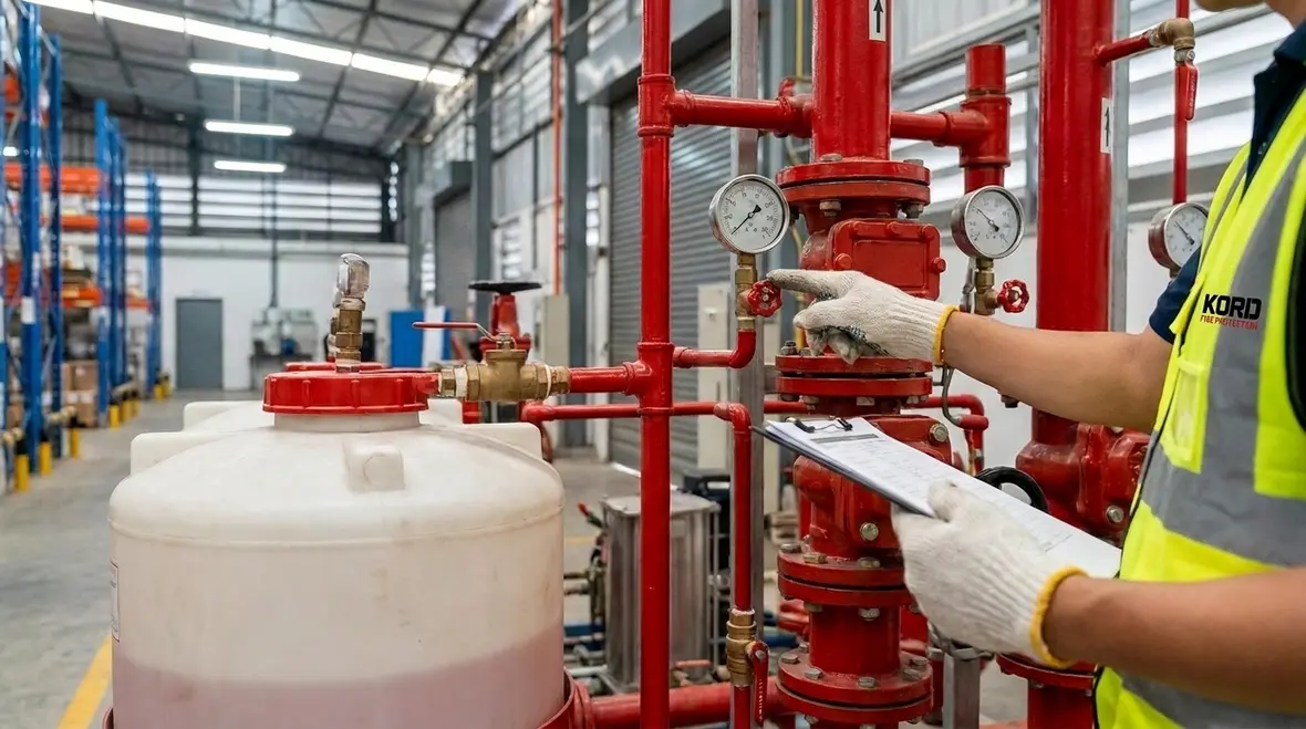NFPA 16 maintenance frequency foam water system inspection schedule featured image