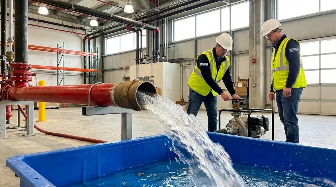NFPA 16 pipe flushing for foam water system performance