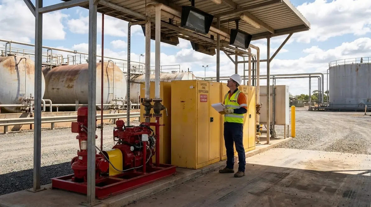 Foam fire protection compliance and system review at an industrial facility