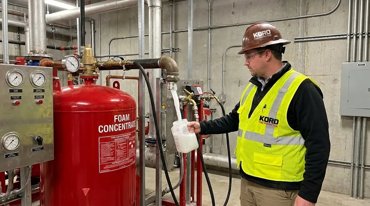 NFPA 16 Section 8.4 proportioning testing for foam water systems
