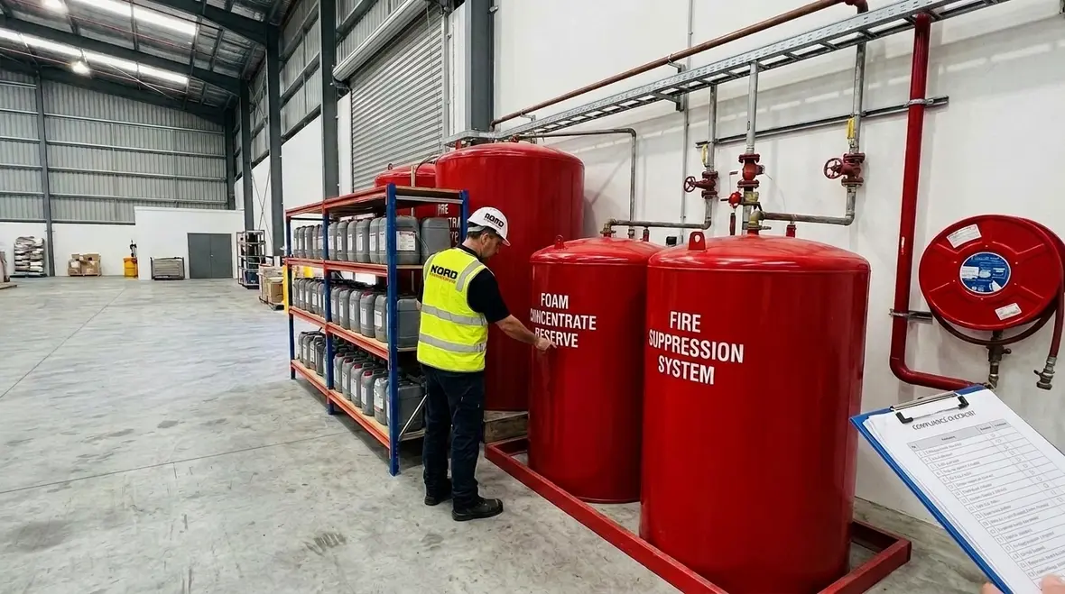 NFPA 16 reserve foam supply for foam water systems