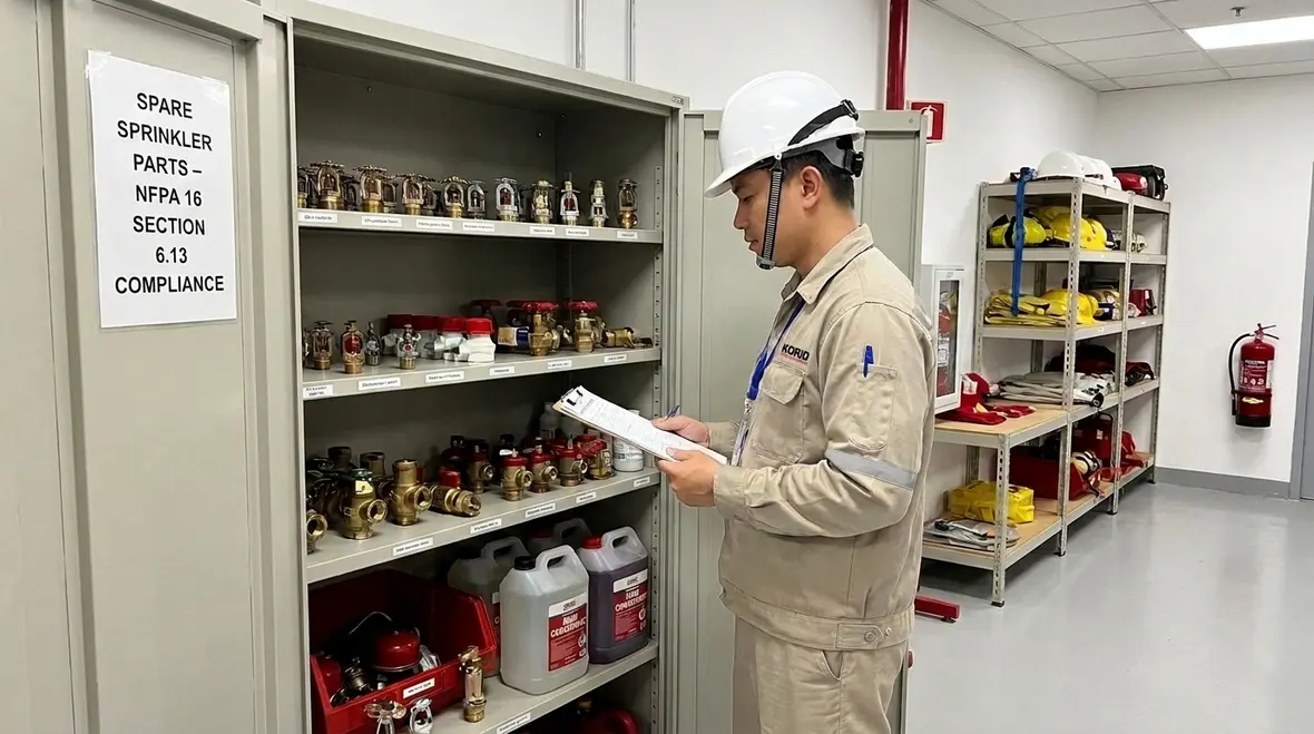 NFPA 16 spare sprinklers for foam water systems
