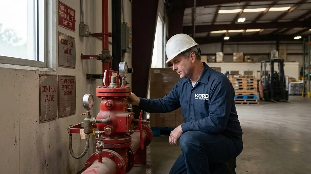 Fire suppression sprinkler spacing across industrial hazard area