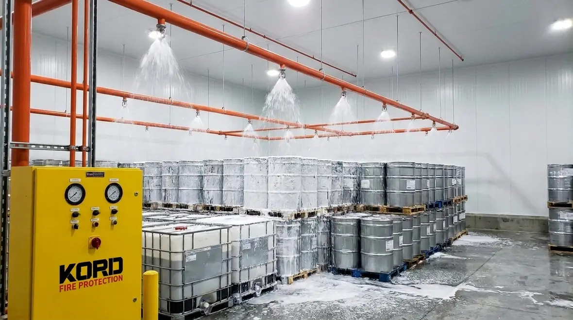 NFPA 16 foam water sprinkler and spray system types