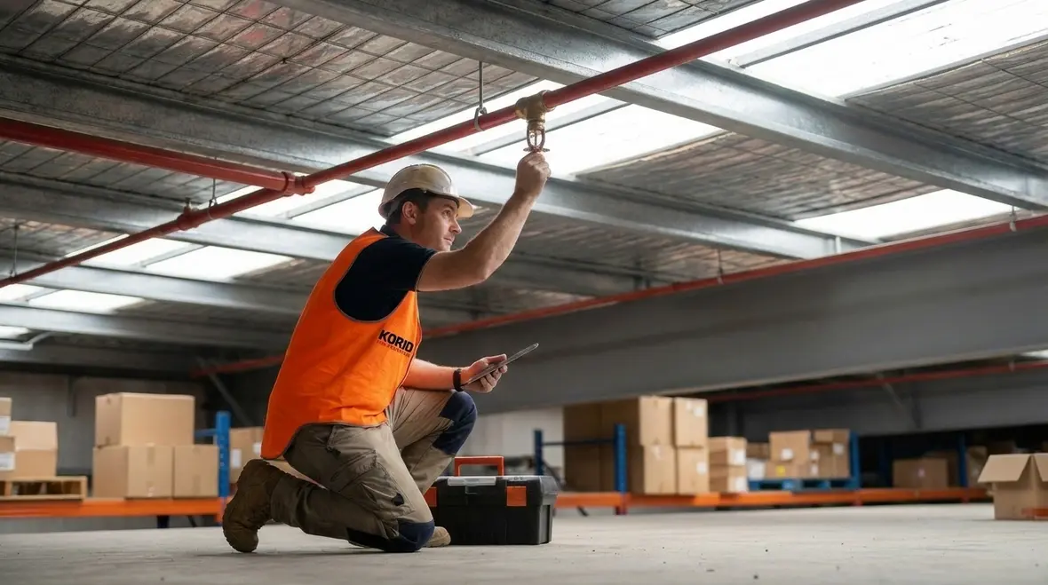 Foam water sprinkler temperature rating in industrial fire protection area