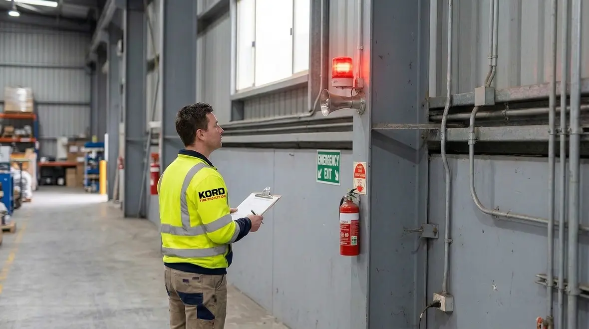 Clean agent fire suppression pre discharge alarm warning devices in a protected room