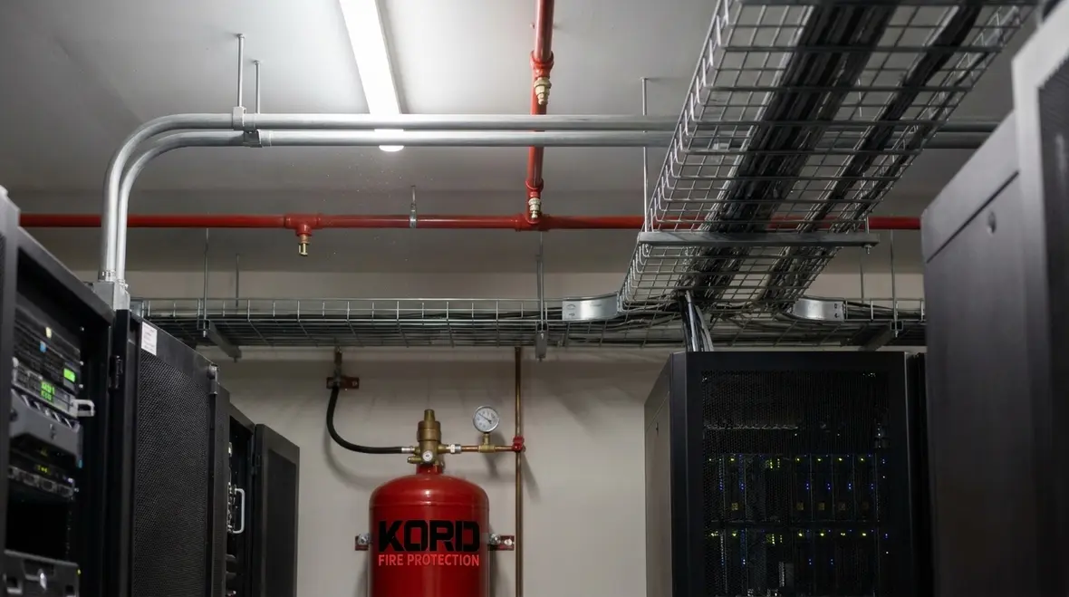 Clean agent fire suppression cylinders and discharge components for NFPA 2001 discharge time compliance