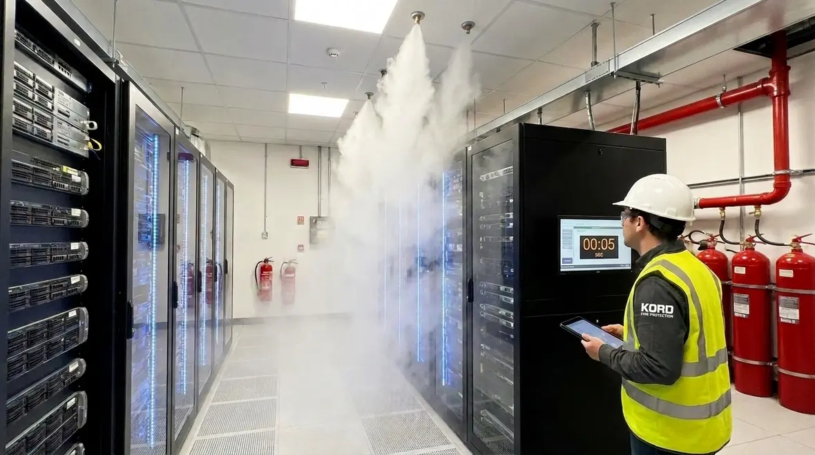 NFPA 2001 discharge time clean agent fire suppression systems