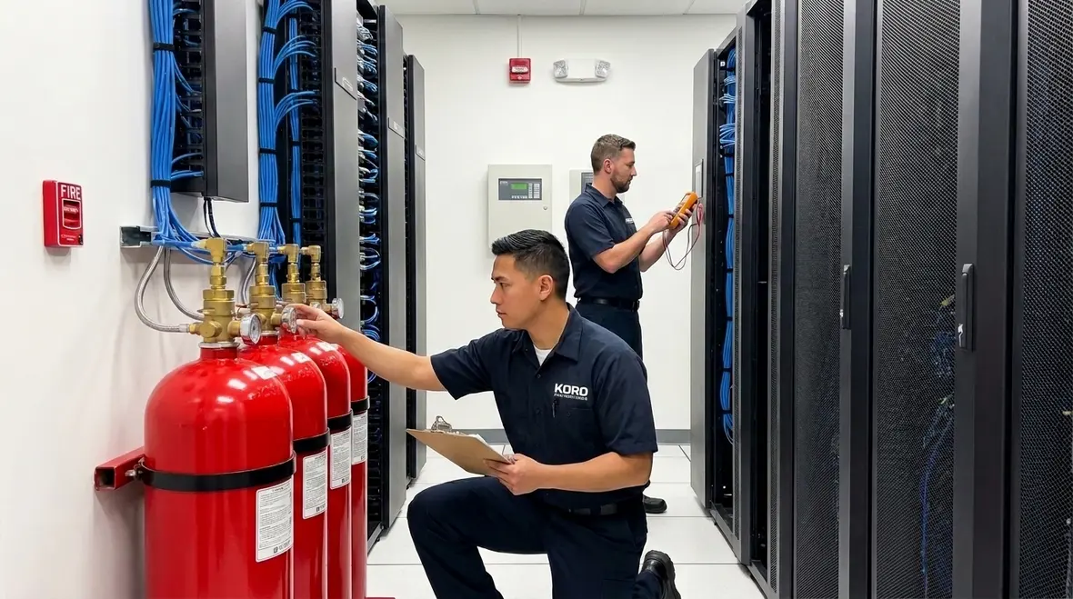 NFPA 2001 inspection and maintenance clean agent fire suppression system