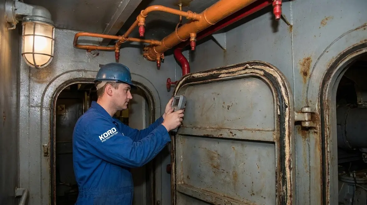 NFPA 2001 marine clean agent fire suppression installation details