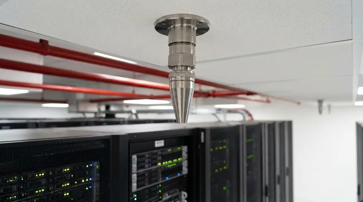 NFPA 2001 nozzle placement for clean agent fire extinguishing systems