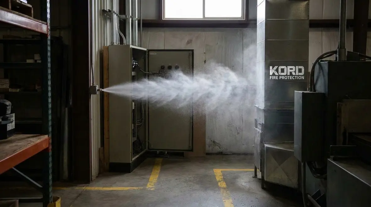 Clean agent nozzle coverage around equipment and obstructions