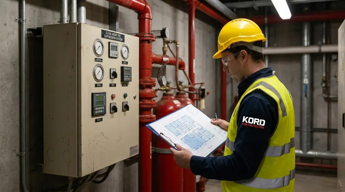 Engineered clean agent system nozzle layout and discharge planning