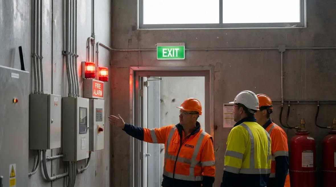 Occupant safety warning measures for clean agent discharge