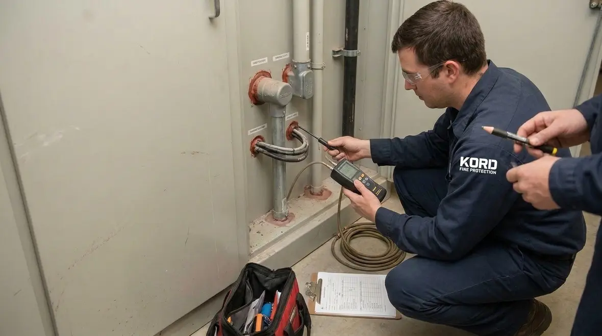 Room integrity and leakage verification for clean agent total flooding system