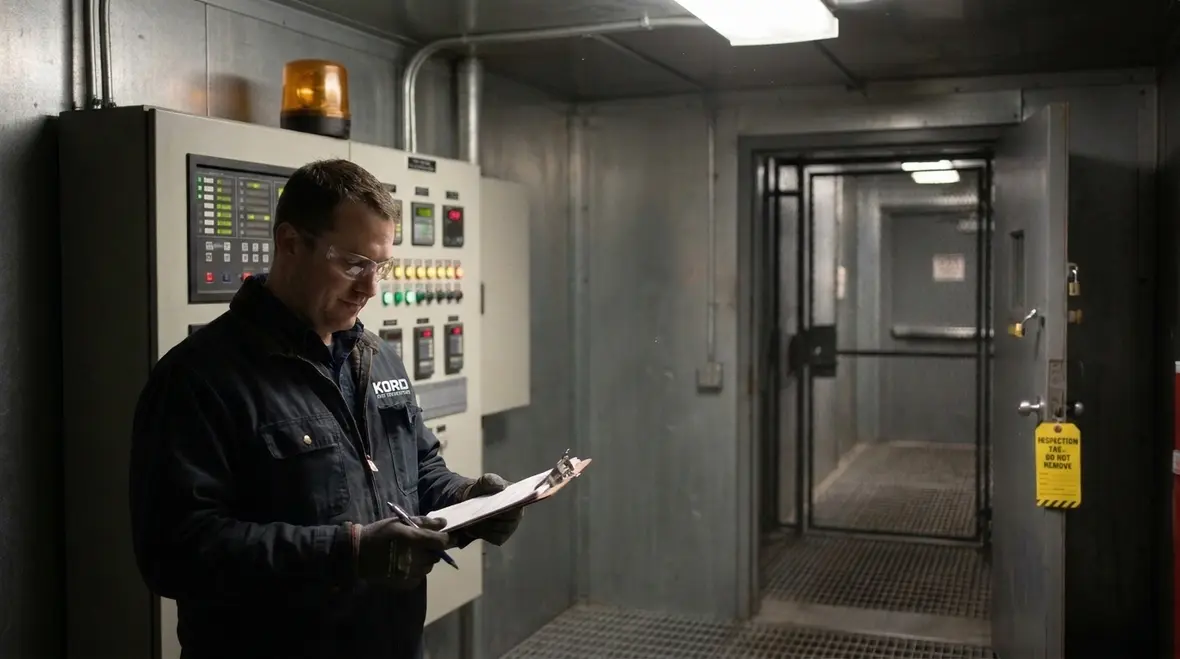 Post discharge inspection after clean agent fire suppression release