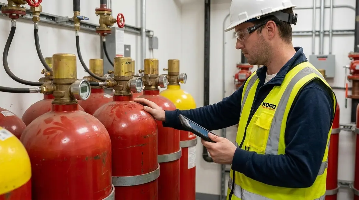 Clean agent storage cylinders supporting fire suppression system performance