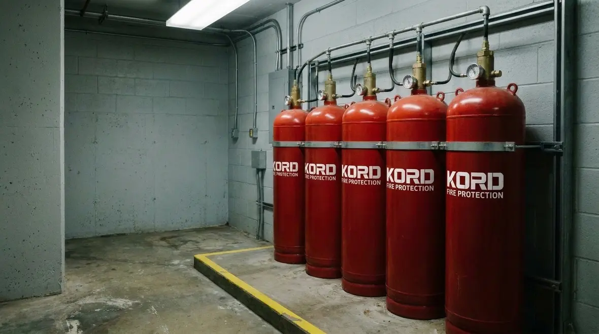 Facility checks before clean agent container installation